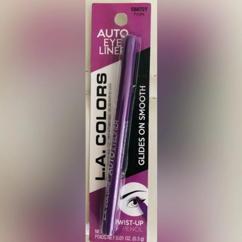 2pack smooth Twist up pencil Auto eyeliners in black, white, teal, purple & blue